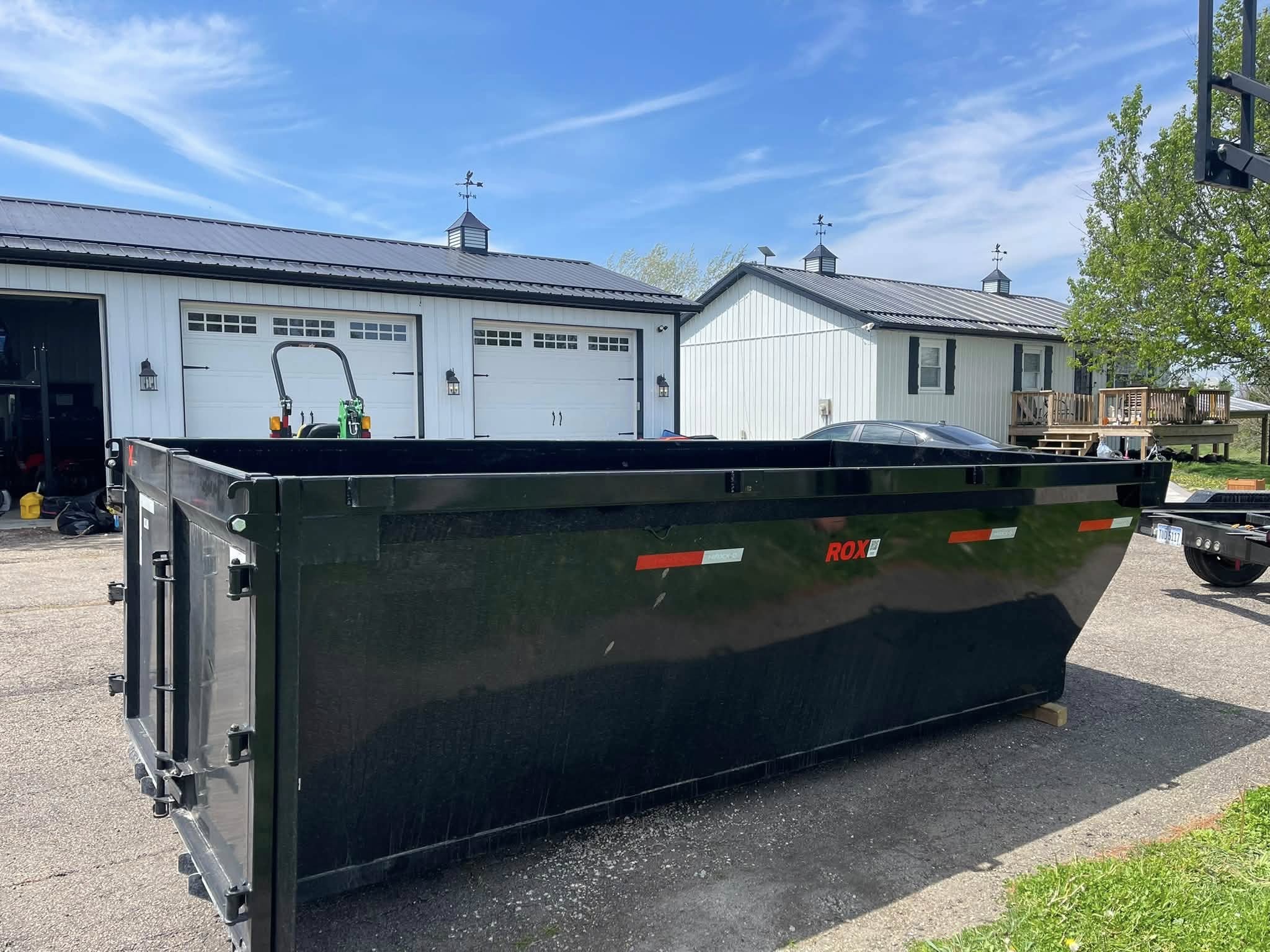 Redline Hauling 15 yard roll-off dumpster for rent in Westerville Ohio