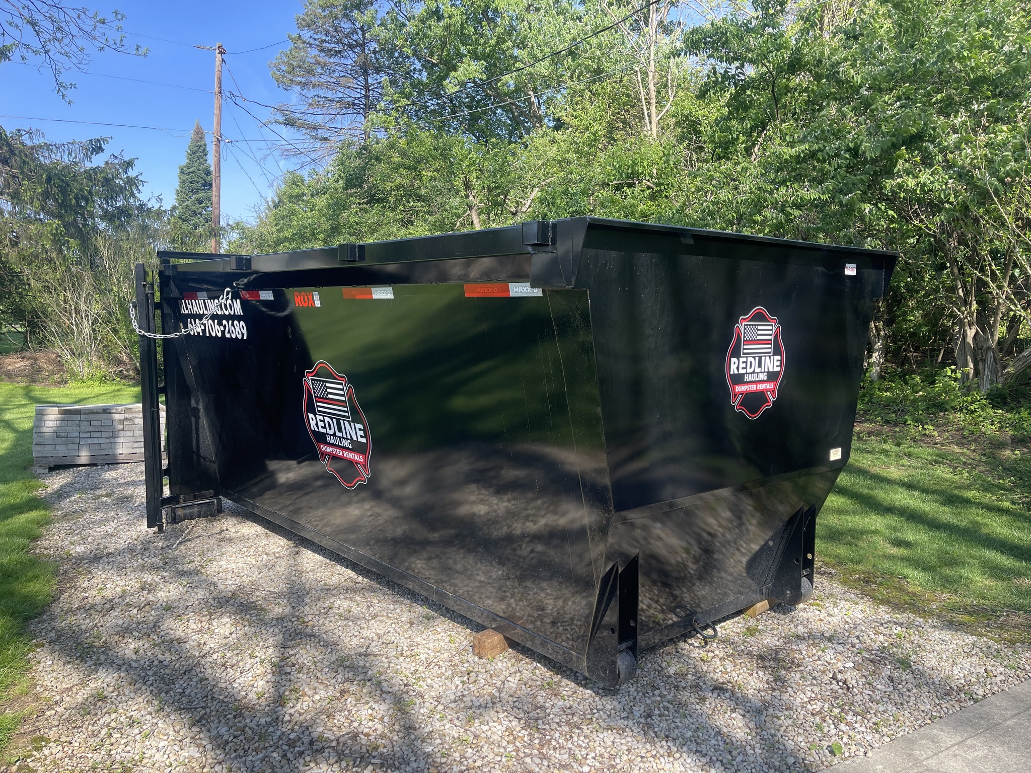 Redline Hauling 20 yard roll-off dumpster